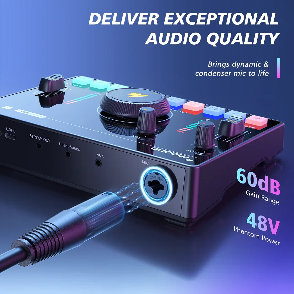 Maonocaster AMC2 NEO One-Stop Streaming Audio Mixer & Sound Card - Image 3