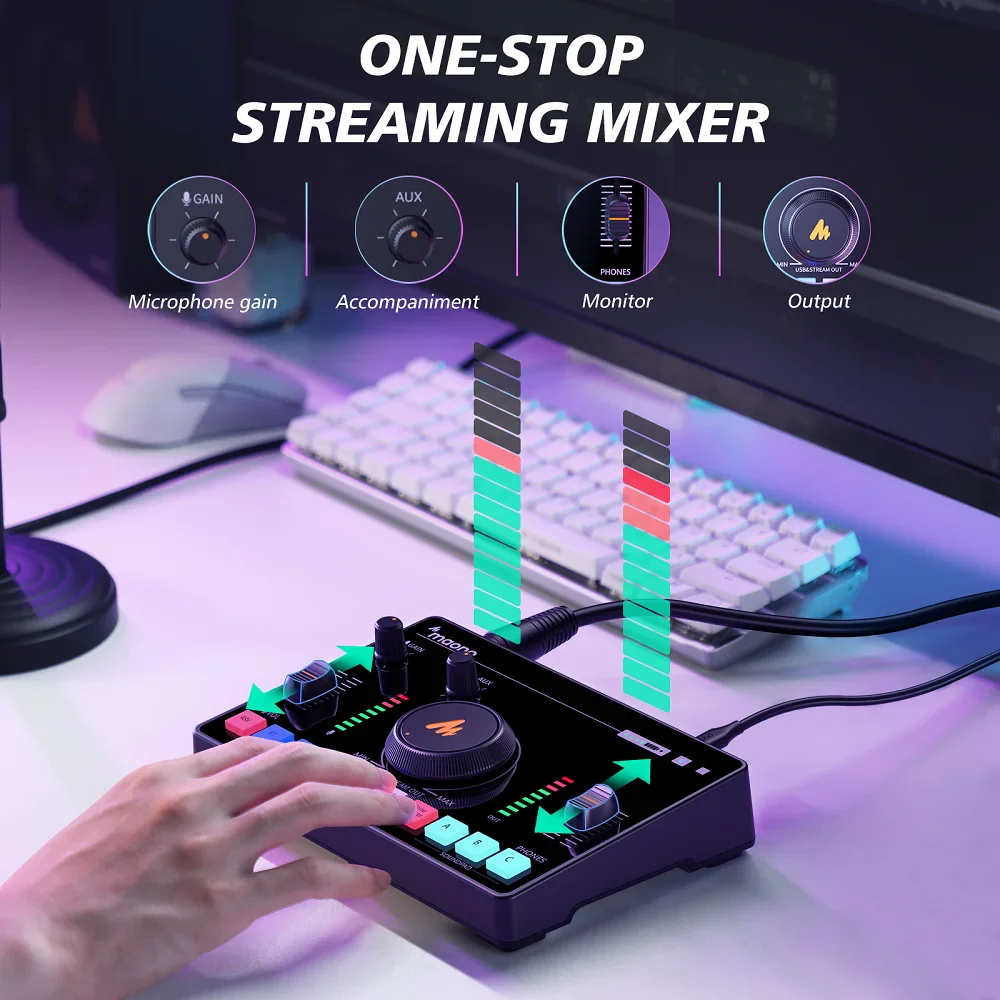 Maonocaster AMC2 NEO One-Stop Streaming Audio Mixer & Sound Card - Image 6