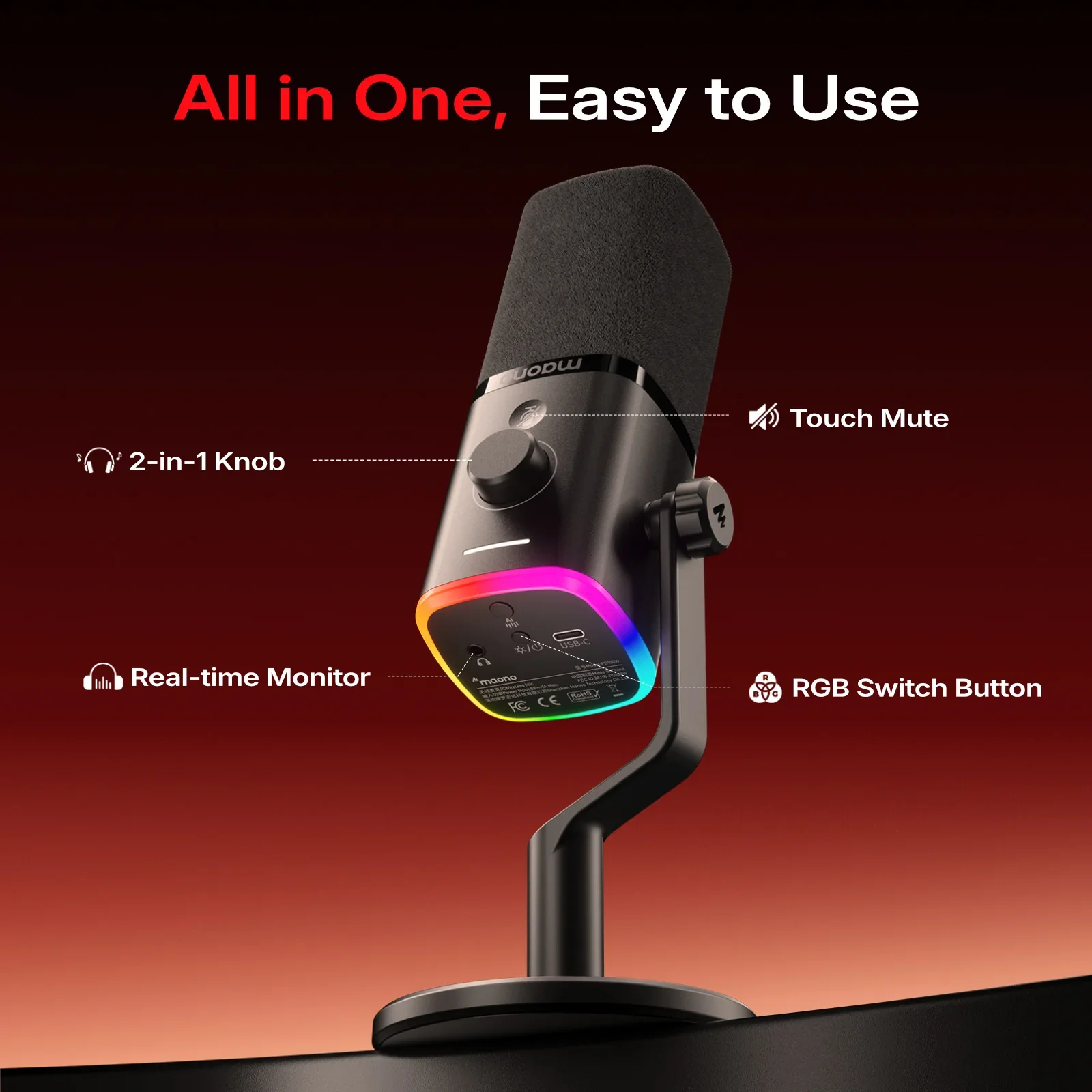 New Launch | PD100W Wireless & USB Dynamic Microphone - Image 7
