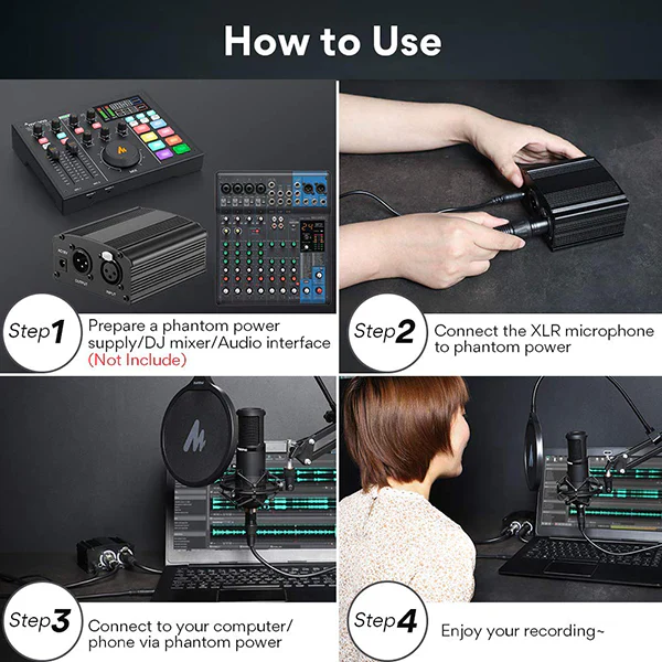 MAONO PM320 Studio Condenser XLR Microphone - Image 7